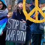 Mahnwache gegen den Ukraine-Krieg in Bonn