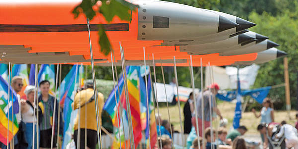 Aktionstag gegen Atomwaffen in Büchel, Foto: Ohne Rüstung Leben