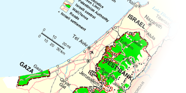 Karte der Palästinensergebiete