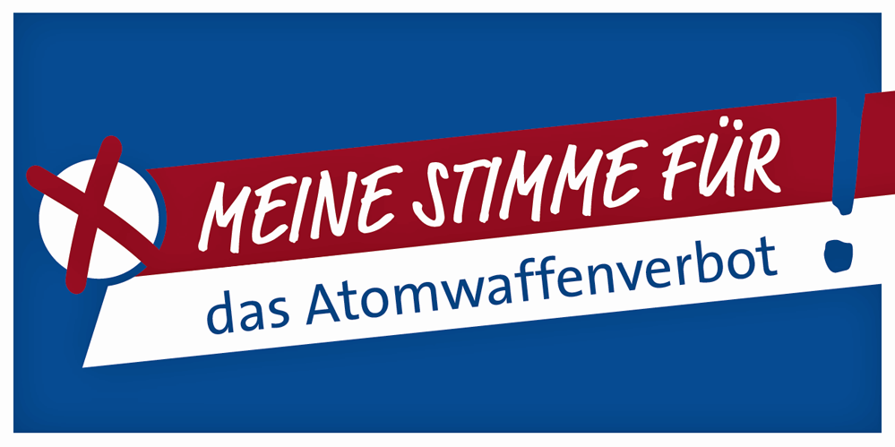 Aktionspostkarte "Meine Stimme für das Atomwaffenverbot" zur Bundestagswahl 2021