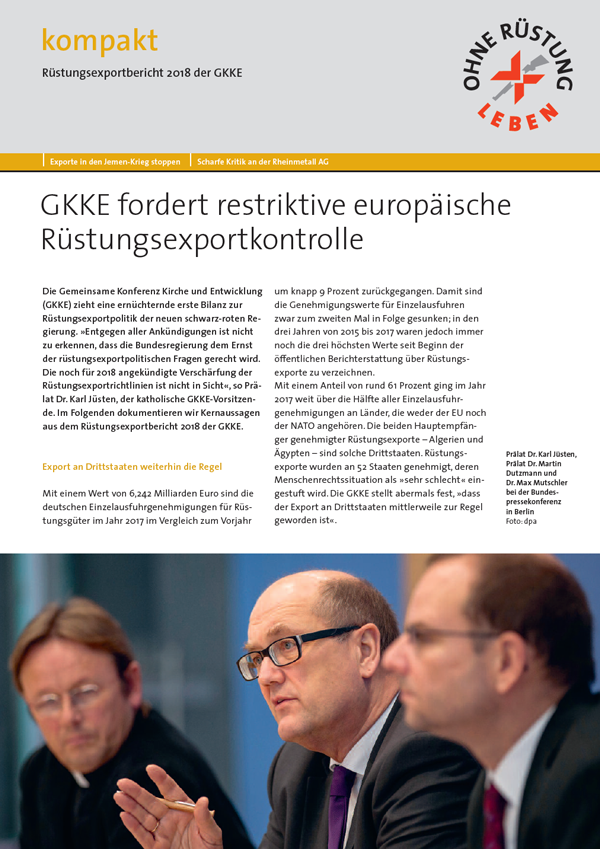kompakt: Rüstungsexportbericht 2018 der GKKE