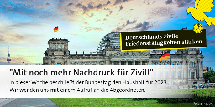 In dieser Woche beschließt der Bundestag den Haushalt für 2023. Wir wenden uns mit einem Aufruf an die Abgeordneten.